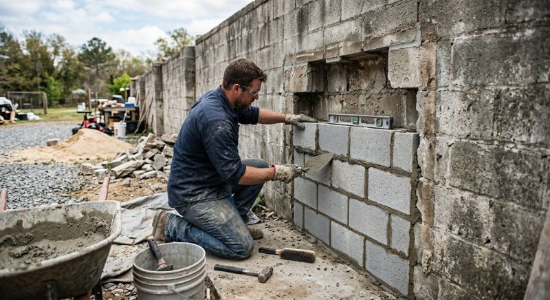 Block Wall Repair in Grimes, IA
