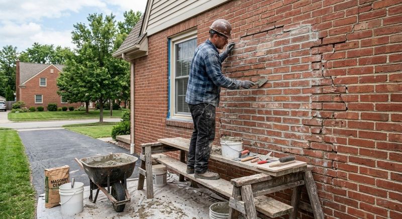 Brick Flatwork Repair in Johnston, IA