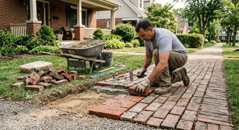Brick Pathway Repair in Ames, IA