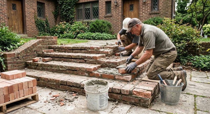 Brick Stairs Repair in Ames, IA