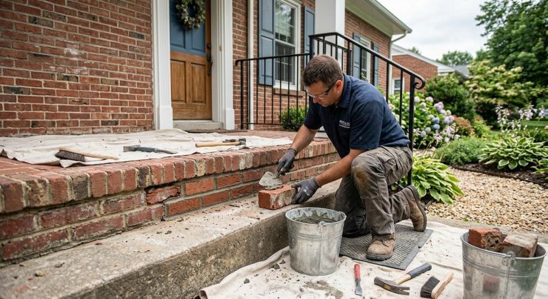 Brick Stairs Repair in Madrid, IA