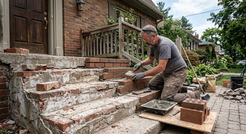 Brick Steps Repair in Ames, IA