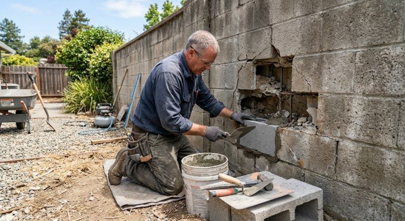 Cement Block Repair in Ames, IA