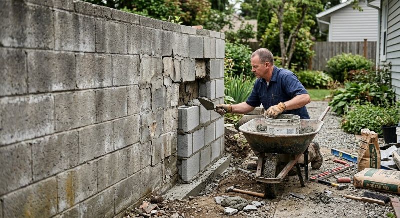 Cinder Block Repair in Ames, IA