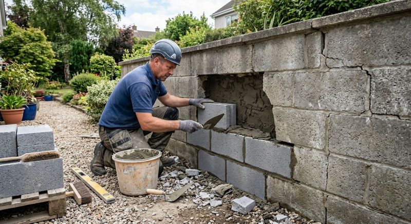 Concrete Block Repair in Colo, IA