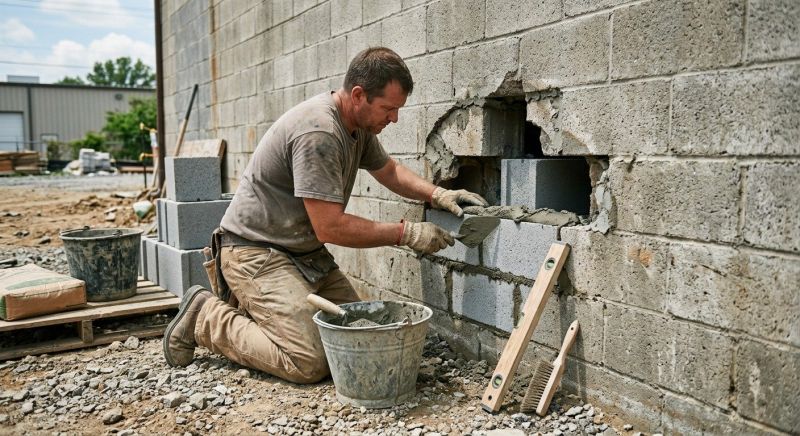 Concrete Block Repair in Colo, IA