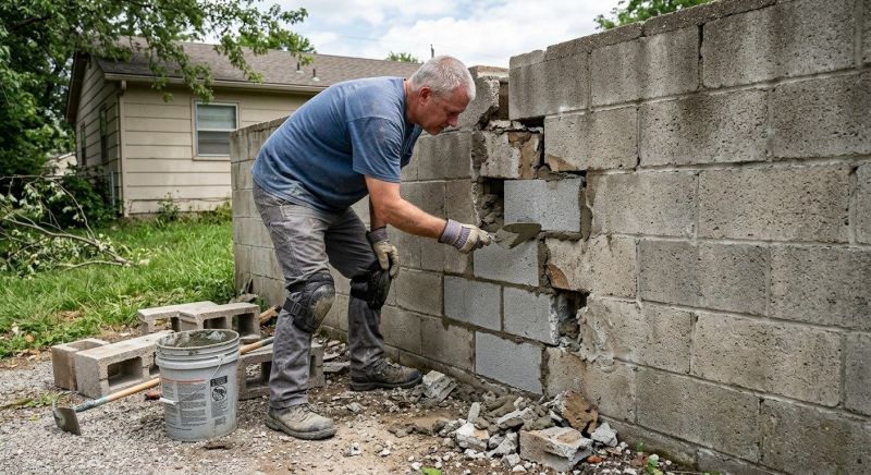 Concrete Block Repair in Ames, IA