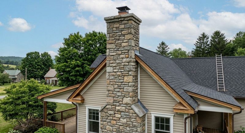 Stone Chimney Installation in Ames, IA