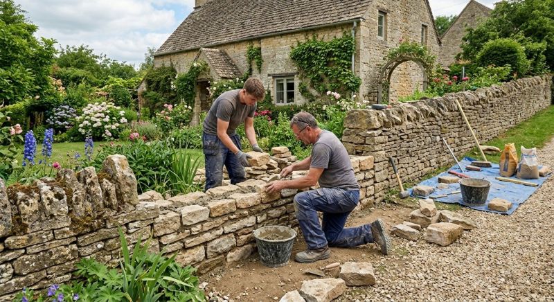Stone Wall Repair in Granger, IA